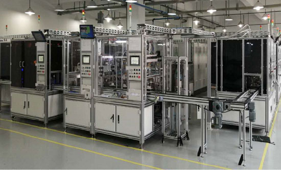 Automatic assembly line for throttle valve
